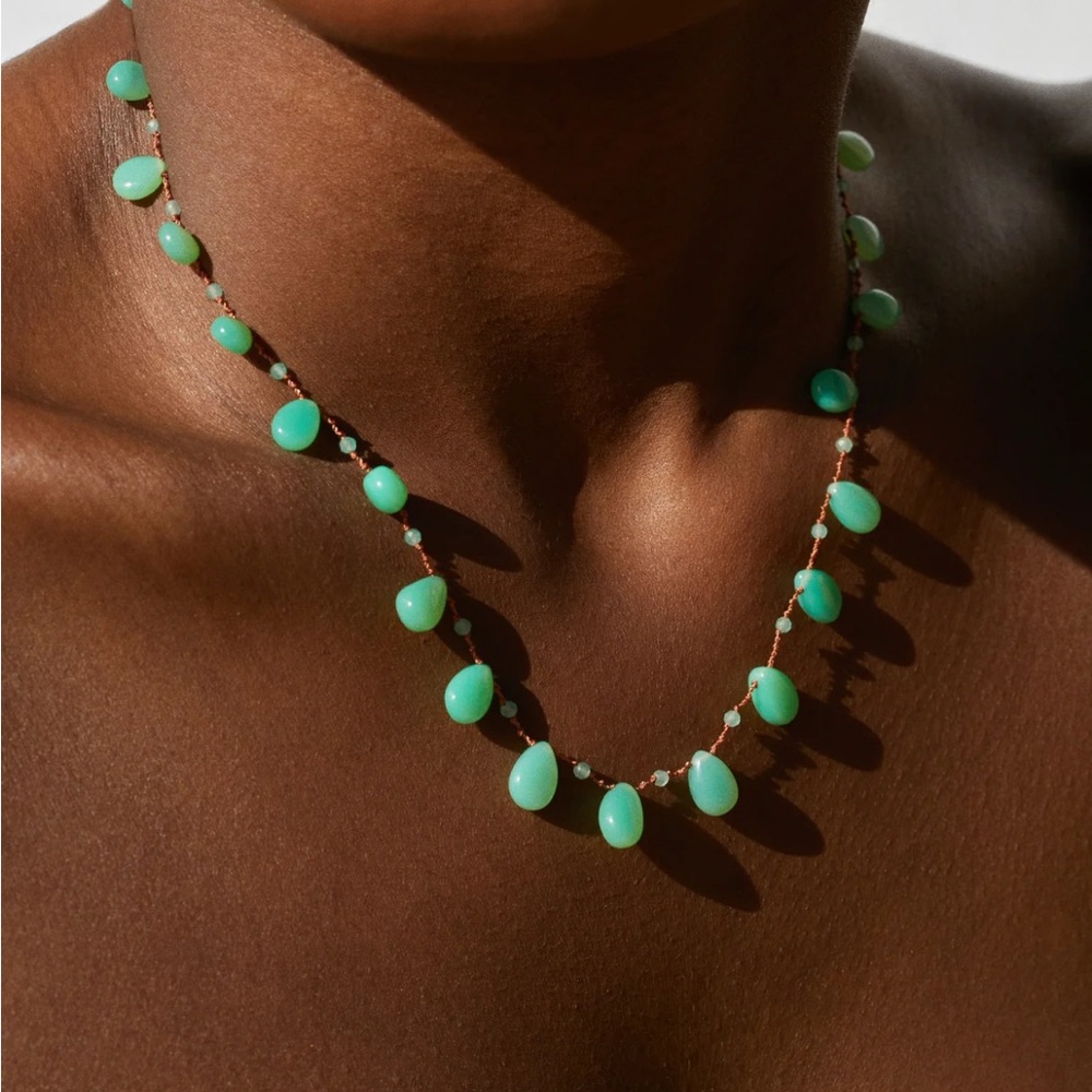 Brand New Ivarene French Elegant Drops & Beads 'Evergreen' Necklace - Picture 2 of 5
